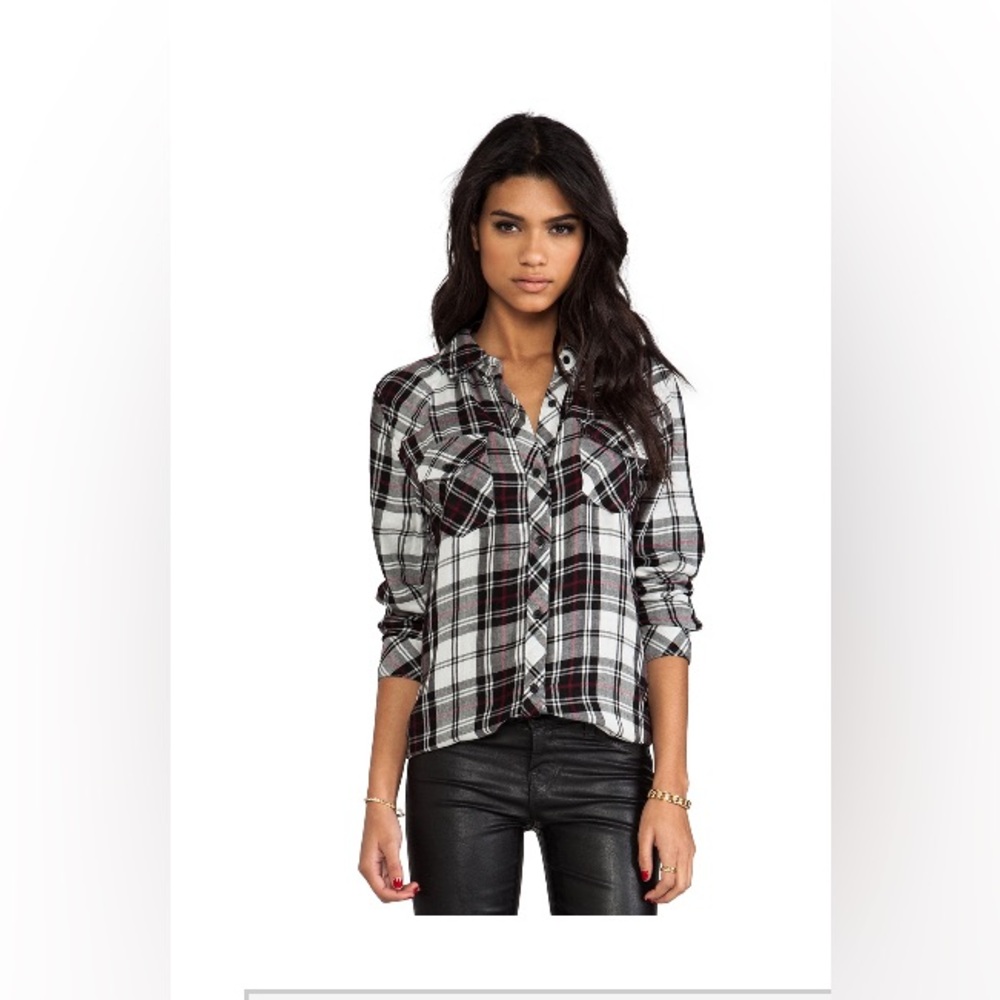 Rails Kendra Button Front Flannel Size Medium - image 1